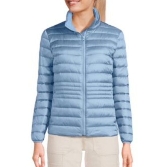 NWT Lands End Bermuda Blue Hyper Dry Down Jacket Size M - Picture 2 of 11